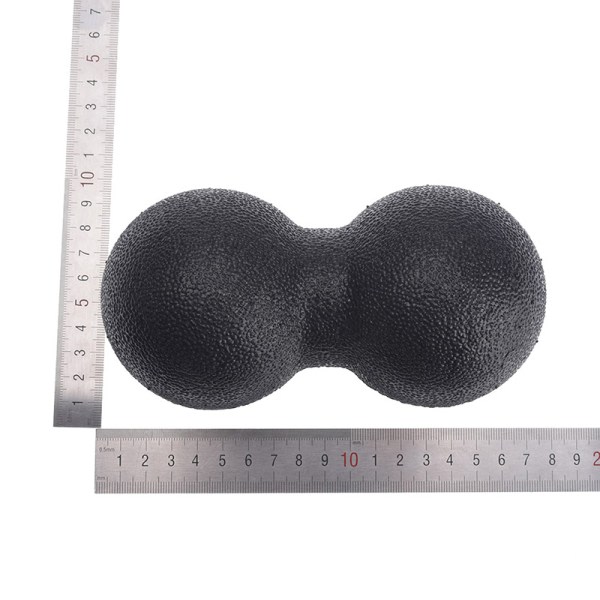 1. myofascial release jordnötformad massageboll fascia pilates yoga Svart 8cm