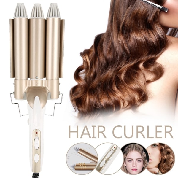 22mm keramisk hårrullare 3 fat Wave Hair Waver Curlers CDQ