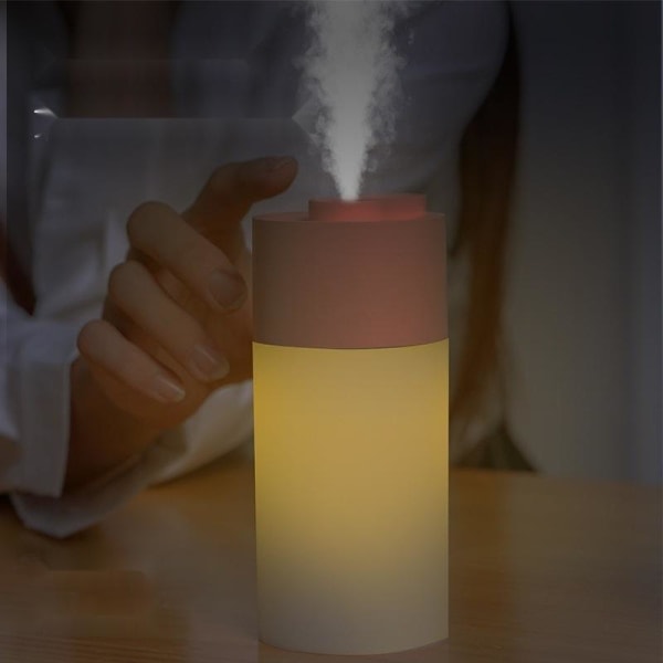Luftfukter aroma diffuser humidifier med LED-lys X5 rosa