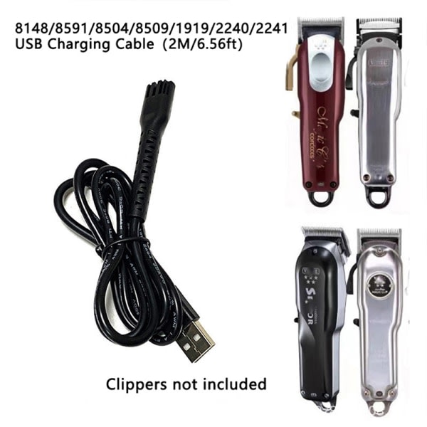 CDQ Elektriska hårklippare Power USB Laddningskabel Linje Bla