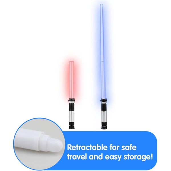 Induksjonsfargeendrende sverd her lightsaber drakt syv farger Multicolor Teleskopisk