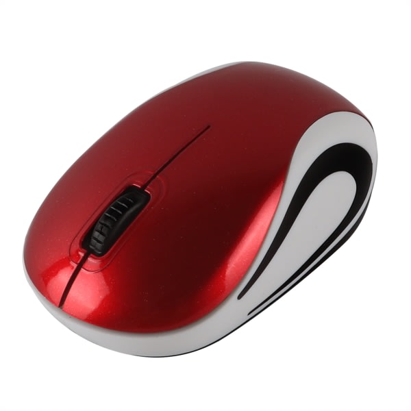 Mini Liten Trådløs Mus For Resor Optisk Bärbar Trådløs Mini Mus Med USB-mottaker For Pc Laptop rød