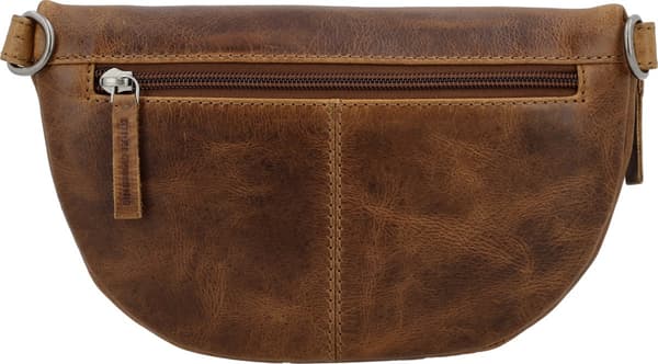 Micmacbags midjeväska i läder, crossbody-väska för kvinnor med justerbar boho-gitarrrem, 2-i-1 midjeväska, brun