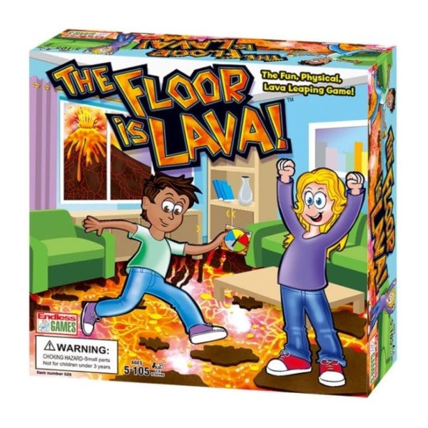 Goliath-spill Gulvet er lava! Lava Jumping Game Fun, Fysikk, Selskapsspill for barn | for 2 til 6 spillere | Fra 5 år