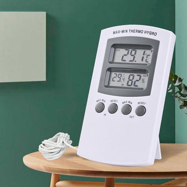 Inomhus Utomhus Termometer Hygrometer Hängande/Skrivbord Sovsal Sovrum_tfrf