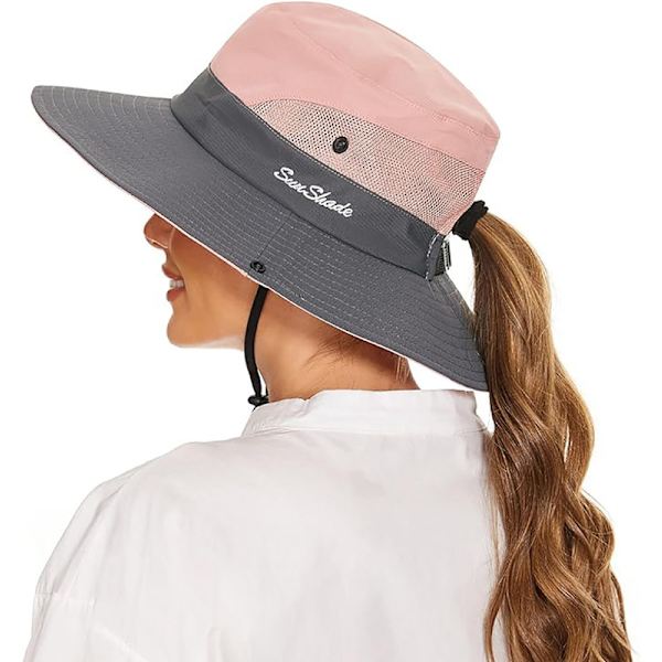 Solhat mr dam UV-beskyttelse 1 sommerhue fiskehat fiskehat boonie fiskehat pink