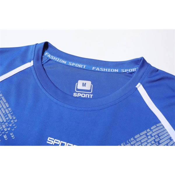 Fashion Summer Gym Wear Snabbtorkande sportkläder i to sæt blå 5XL zdq