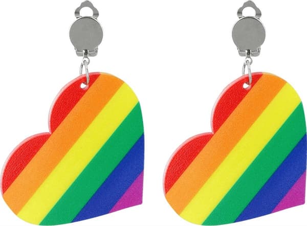 Klipsøredobber - Pride - LHBT - Regnbue - Hjerte