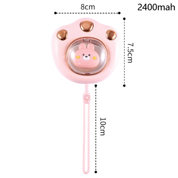 CDQ Elektrisk håndvarmer Vinter Håndvarmer Katteklo Håndvarmer Power Rosa 2400mah