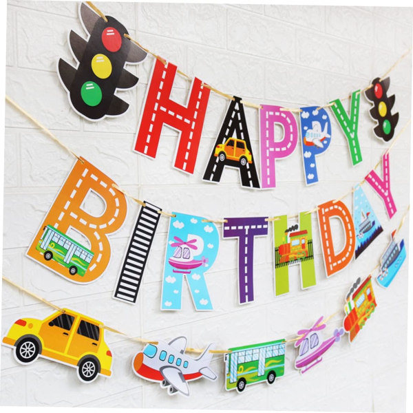 1 set bilddekorationer tofs trim baby ballong party layout ballonger dra flagga dekorativa ballonger dekorera dra flaggan bannern