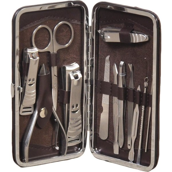 Nagelvård Manikyr Kit - 12 delar - Pedikyr Nagelklippare Nagel C