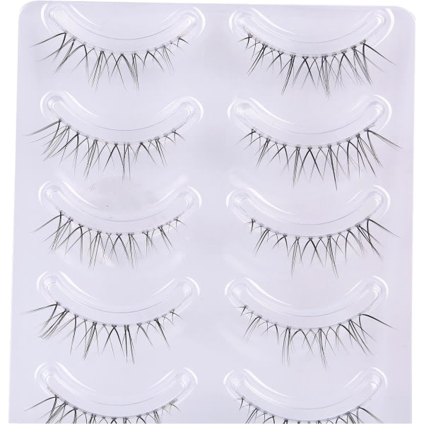 Løsögonfransar Korta naturliga fransar Clear Band Lashes Pack Wispy