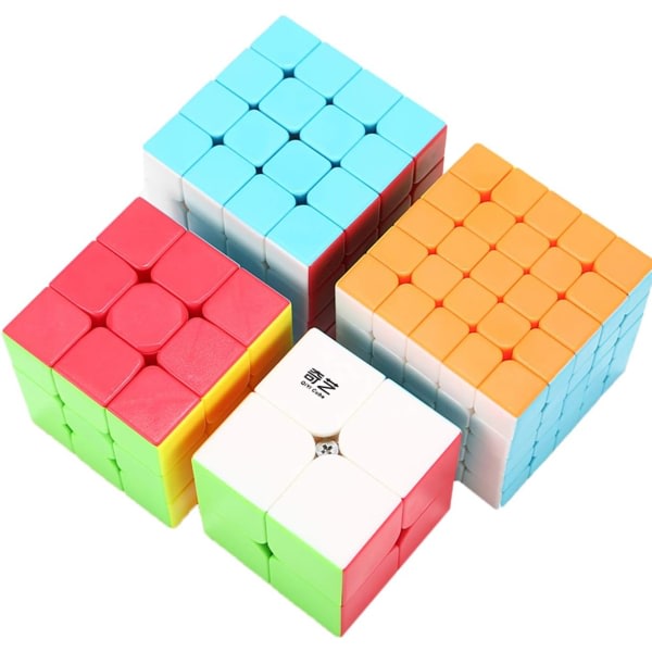 CDQ 2x2 3x3 4x4 5x5 Speed ​​Cubes Set Zauberwürfel med puslespill i gaveeske