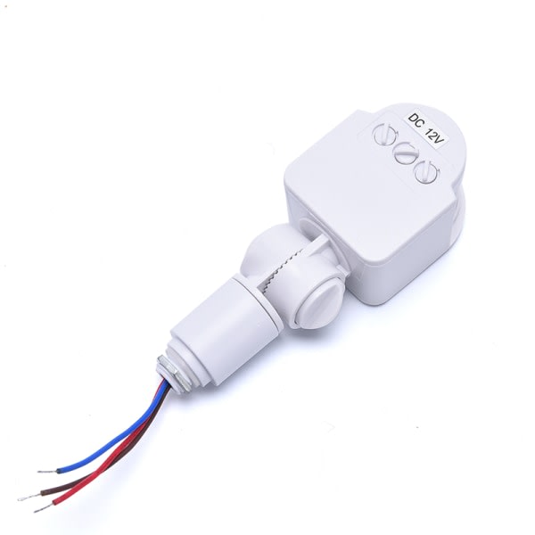 R?relsesensor DC12V Infrar?d PIR-r?relsedetektor Utomhus Sens White 12v