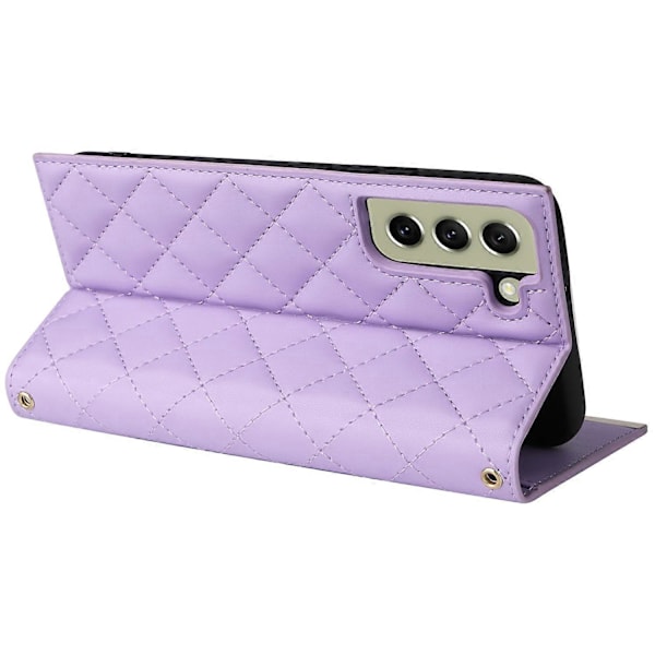 Nahkakotelo imukupilla ja 3 korttipaikalla Samsung Galaxy S21 FE 5G [HK] Style E -puhelimelle Style E Multicolor