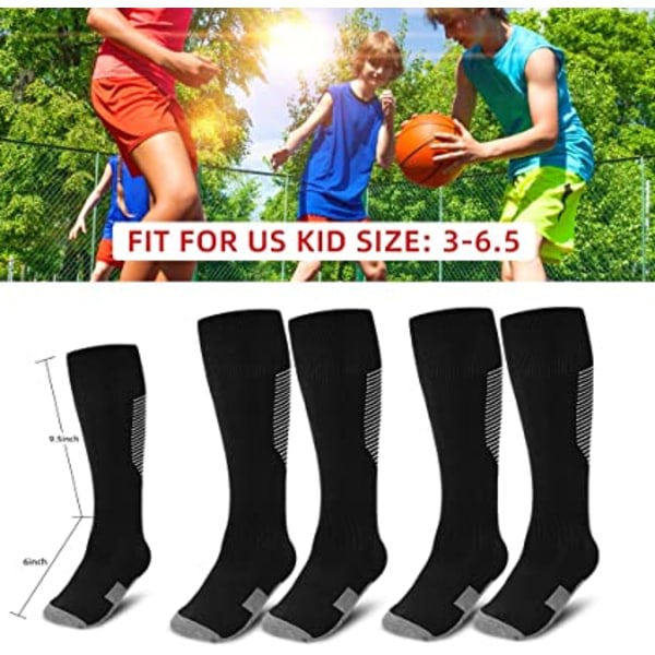 Barn atletiska fotbollsstrumpor, 2 par knähöga strumpor för ungdom Bo zdq