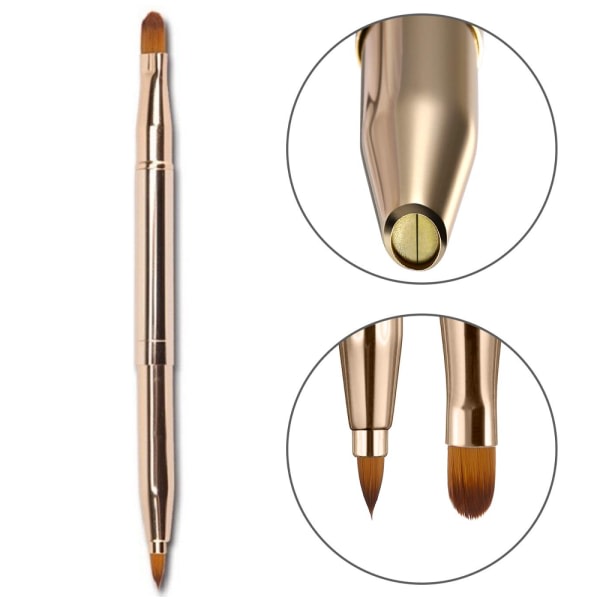 Dual End Brush Concealer Borstar Infällbara, Guld