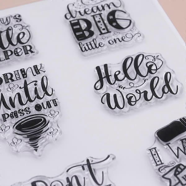 Hello World Silikon Klar Stempel DIY Scrapbooking Pregekort Produksjon_tfrf