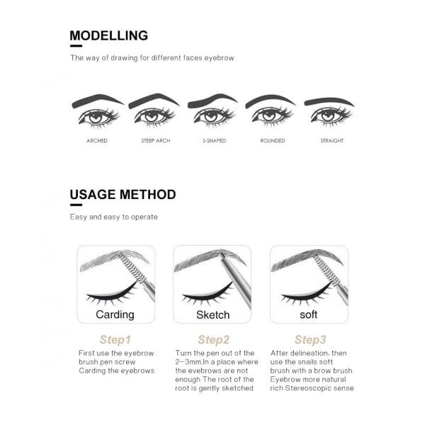Kulmakarva Kynä Sculpt Eyebrow, musta