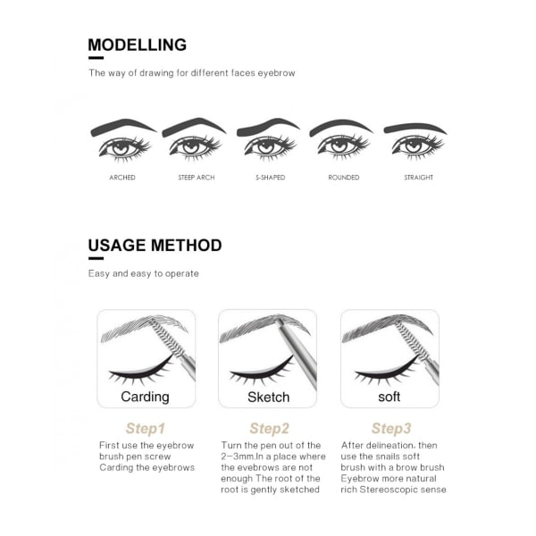 Øyenbrynspenn Sculpt Eyebrow, svart