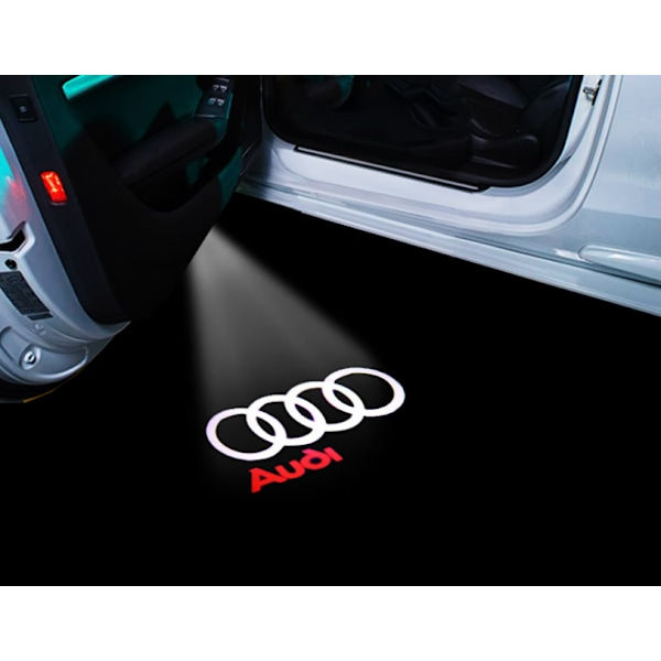 2x LED-kompatible Audi Dørlys Logoprojektorer Lysstyring