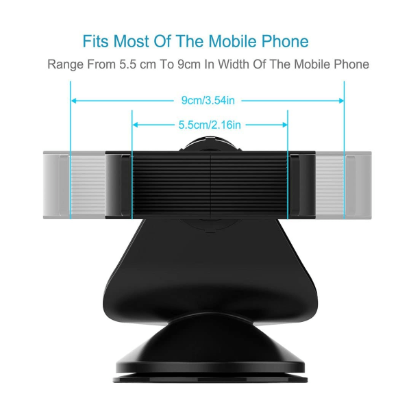 Bilhållare, universell mobiltelefonhållare för mobiltelefoner Apple iPhone 14, 14 Pro, 13, 13 Pro, 12, 11, Xr, Xs, Android-smarttelefon, GPS