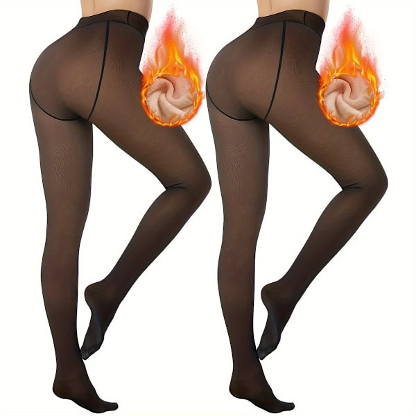 Fleeceforede tights til kvinder - vinterfrakke kvinder - leggings kvinder ...