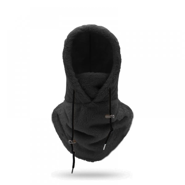 Sherpa Hood Skidmaske Vinter Balaclava Kaldt vær Vindtett Justerbar Varm Hette Cover Hat Cap Scarf-Perfekt Mørk Brun Dark Brown