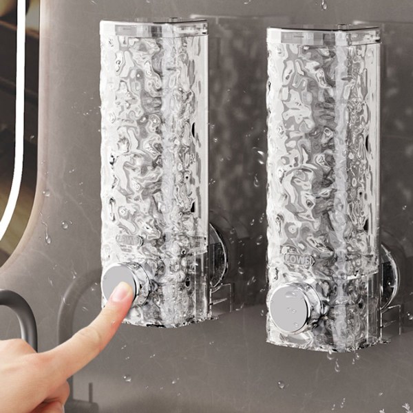 2 - stykker - 450 - ml - 22 - 5 - 9 - 7 - 4 - cm - Vægmonteret - sæbedispenser - hul - Håndsæbedispenser - med - Hotelshampoo