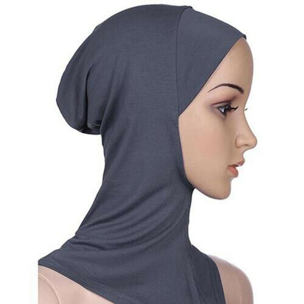 Heltækkende Hijab Hætte Underscarf Hals Hoved Grå