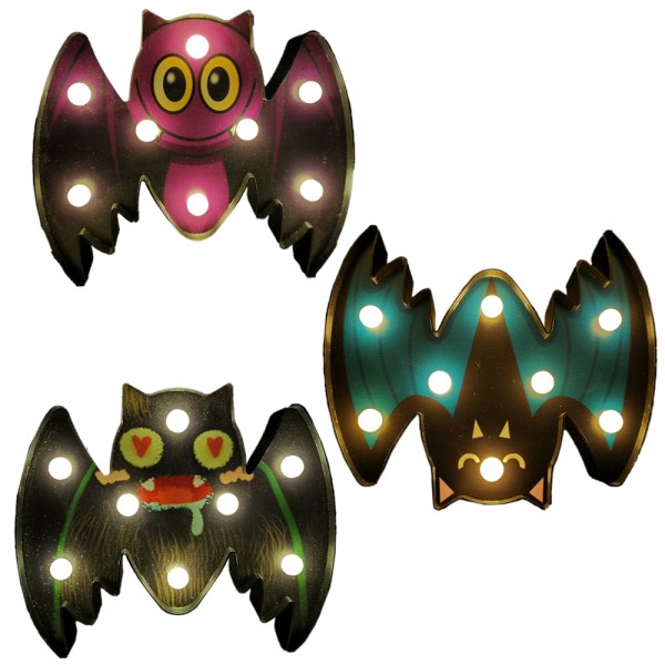 CDQ Halloween modellering ljus, pumpa spöke fladdermus spindel målade