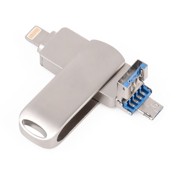 CDQ USB-minne, 128 GB, stort opbevaringsrum, multifunktionelt