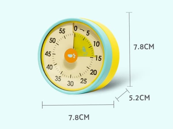 Mekanisk köksklocka - magnetisk timer för matlagning, 60 minuter_TF_TF Blå 1 st