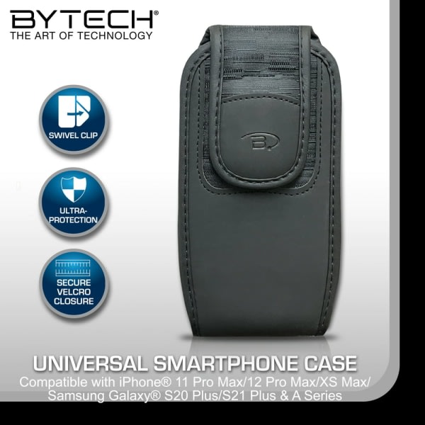 Bytech XXL vertikalt universal til smartphone - kompatibel med iPhone 11 Pro Max, iPhone 12 Pro Max, iPhone XS Max, Samsung Galaxy
