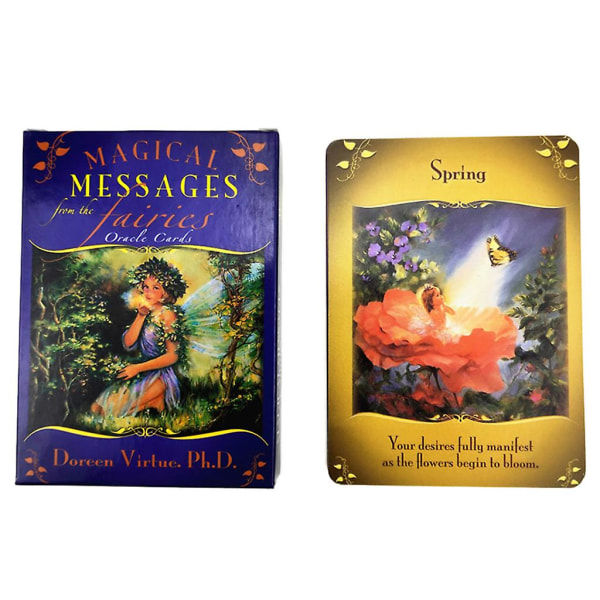 Magiske Budskap Tarot Party Game Mystisk Interaktiv Spådomskort Blå Zdq