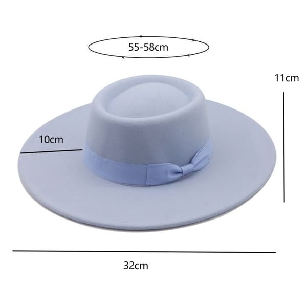 Elegant Dam Bowknot Derby Hatt Bredbrättad Fedora Modehatt
