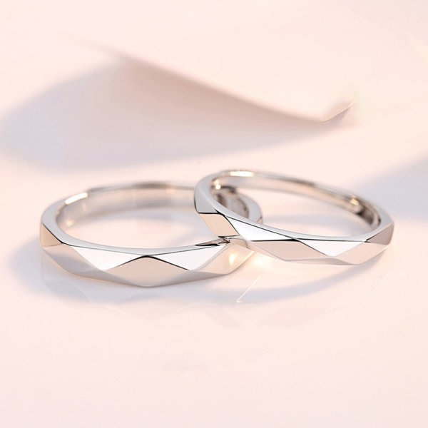Sterling sølv Justerbar fingerring S925 skinnende ring