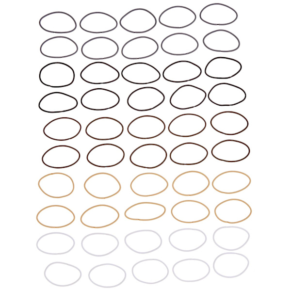 Hår Elastikker til Kvinder - 2 mm, Neutral, 50 stk.