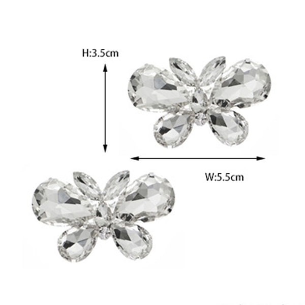 1 par bröllopssko dekorationer skoklämma charm spänne silver