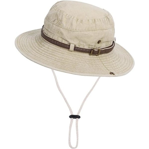 CDQ Vikbar solhatt safarihatt for menn Anti UV utendørs bergsklättring Resehatt Fisherman Cap Bucket Hat，Khaki