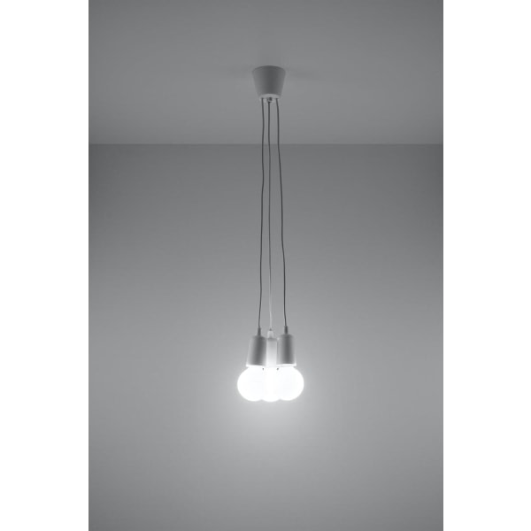 Hengende lampe diego 3 hvit