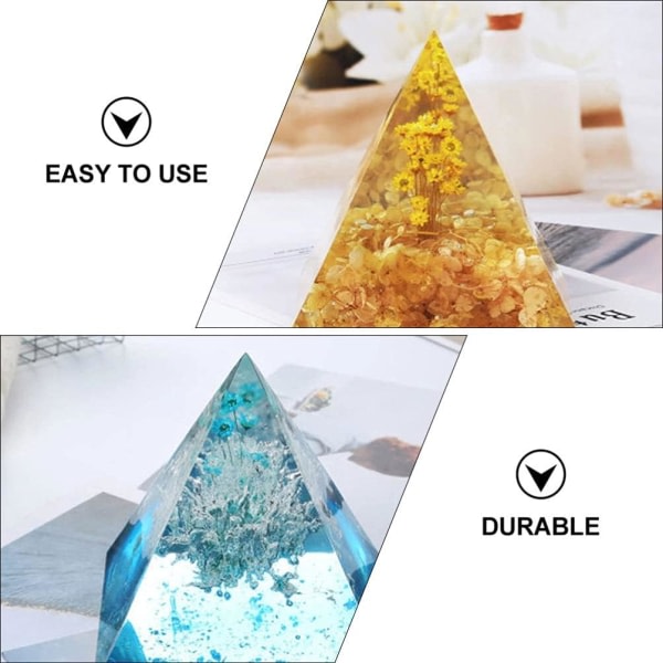 CDQ Pyramid Hartsformar Stora silikonpyramidgjutformar för DIY Orgonite Pyramid