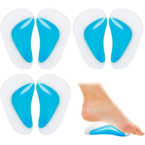 3 par Gel Arch Support innersulor, ortotiska innersulor silikon