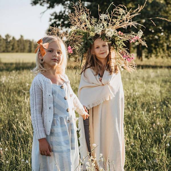 Hårrosetter för flickor – 11,5 cm sammet, orange-brun, höst/vinter