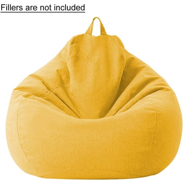 （gul）Bean Bag Cover - Bomulls- og cover 100x120cm - Dragkedja