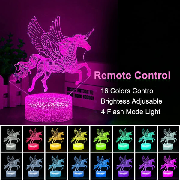 Unicorn Gifts Unicorn Night Light 3D Unicorn Lamp for Kids w