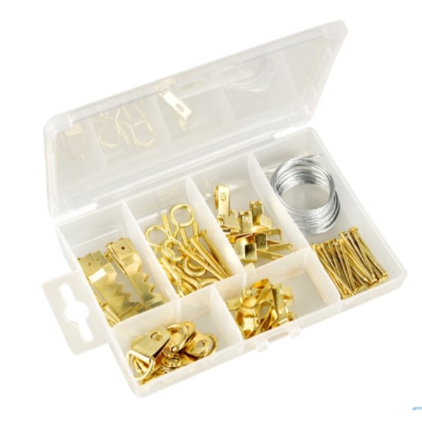 CDQ 104 delar bildramshängare verktygssats med förvaringslåda Guld GuldCDQ