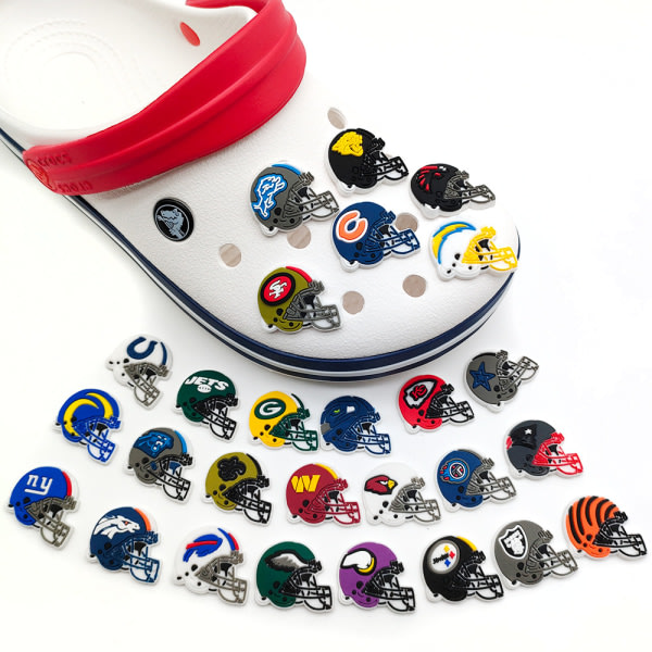 NFL unisex-vuxen NFL Team Logo 27-Pack Charms för Clogs Skor Armband