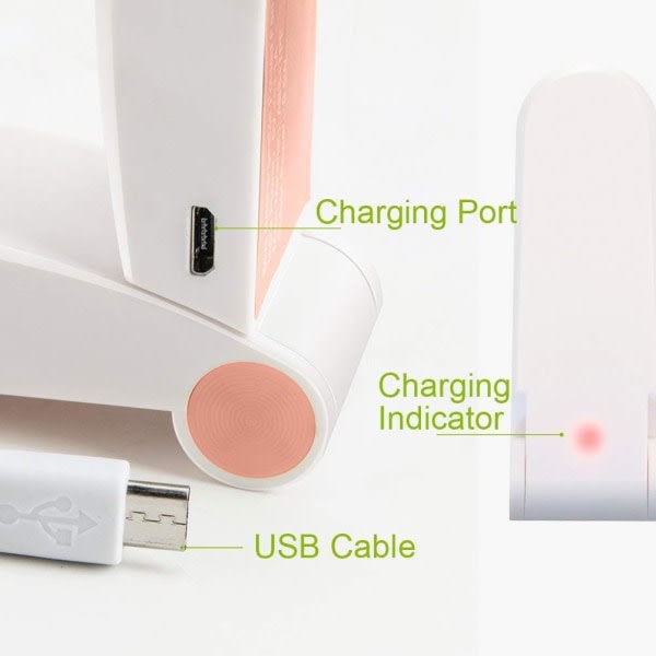 Mini hopfällbar skrivebordsfeste, USB opplastingsbar liten bærebar fläkt