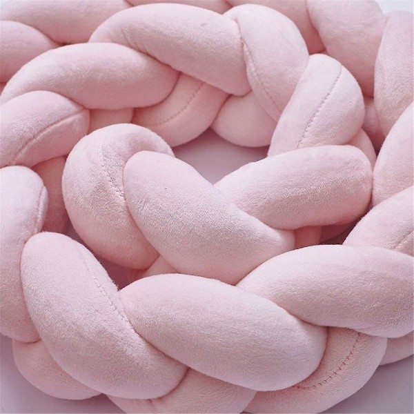Sengestøtte, babystøtte, babystøtte, vævning, kantbeskyttelse, hovedbeskyttelse, dekoration til tremmeseng (grå, 100 cm) pulver powder 150cm